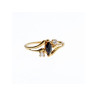 10K YELLOW GOLD SPINEL & WHITE TOPAZ  RING SIZE 5.5