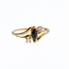 10K Yellow Gold Spinel & White Topaz Ring Size 5.5