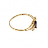 10K Yellow Gold Spinel & White Topaz Ring Size 5.5