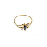 10K YELLOW GOLD SPINEL & WHITE TOPAZ  RING SIZE 5.5