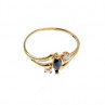 10K Yellow Gold Spinel & White Topaz Ring Size 5.5