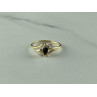10K YELLOW GOLD SPINEL & WHITE TOPAZ  RING SIZE 5.5