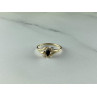 10K YELLOW GOLD SPINEL & WHITE TOPAZ  RING SIZE 5.5