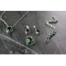 925 Sterling Silver Green CZ 