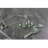 925 Sterling Silver Green CZ 