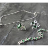 925 Sterling Silver Green CZ 