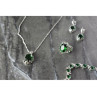 925 Sterling Silver Green CZ 