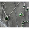 925 Sterling Silver Green CZ 