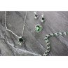 925 Sterling Silver Green CZ 