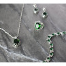 925 Sterling Silver Green CZ 