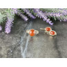 Vintage 925 Sterling Silver Dark Orange Jadeite Set