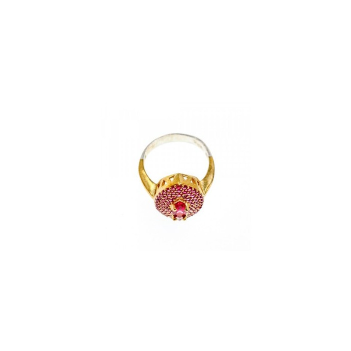 925 Sterling Silver with Gilding Rubellite Set
