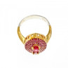 925 Sterling Silver with Gilding Rubellite Set