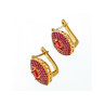 925 Sterling Silver with Gilding Rubellite Set
