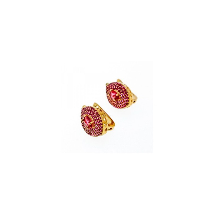 925 Sterling Silver with Gilding Rubellite Set