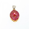 925 Sterling Silver with Gilding Rubellite Set
