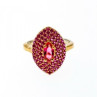 925 Sterling Silver with Gilding Rubellite Set
