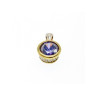 925 Sterling Silver with Gilding Tanzanite & CZ Set Ring Size 8.5