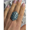 Djoy Glamorous 925 Sterling Silver Blue Topaz Ring Size 9