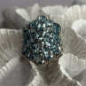 Djoy Glamorous 925 Sterling Silver Blue Topaz Ring Size 9