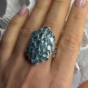 Djoy Glamorous 925 Sterling Silver Blue Topaz Ring Size 9