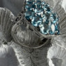 Djoy Glamorous 925 Sterling Silver Blue Topaz Ring Size 9