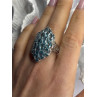 Djoy Glamorous 925 Sterling Silver Blue Topaz Ring Size 9