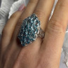 Djoy Glamorous 925 Sterling Silver Blue Topaz Ring Size 9
