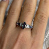 925 Sterling Silver Mystic Topaz Blue Topaz Amethyst Beryl Ring Size 10.5