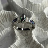 925 Sterling Silver Mystic Topaz Blue Topaz Amethyst Beryl Ring Size 10.5