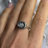 Unique Design 925 Sterling Silver Cz Ring Size 8
