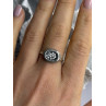 Unique Design 925 Sterling Silver Cz Ring Size 8