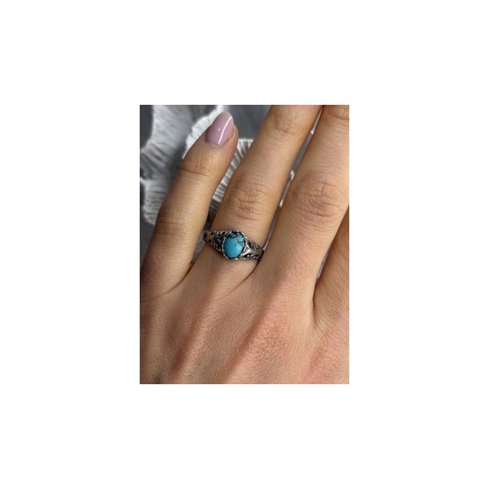 Vintage 925 Sterling Silver Turquoise Ring Size 7