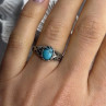 Vintage 925 Sterling Silver Turquoise Ring Size 7