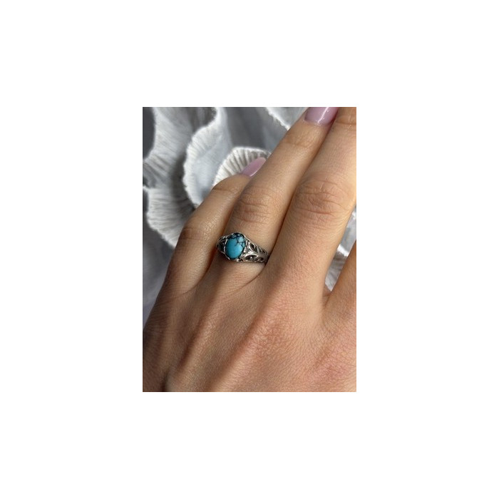 Vintage 925 Sterling Silver Turquoise Ring Size 7