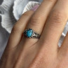 Vintage 925 Sterling Silver Turquoise Ring Size 7