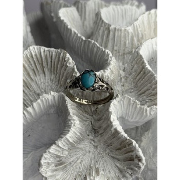 Vintage 925 Sterling Silver Turquoise Ring Size 7