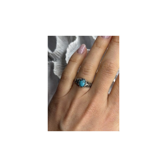 Vintage 925 Sterling Silver Turquoise Ring Size 7