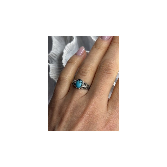 Vintage 925 Sterling Silver Turquoise Ring Size 7