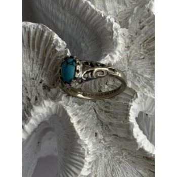 Vintage 925 Sterling Silver Turquoise Ring Size 7