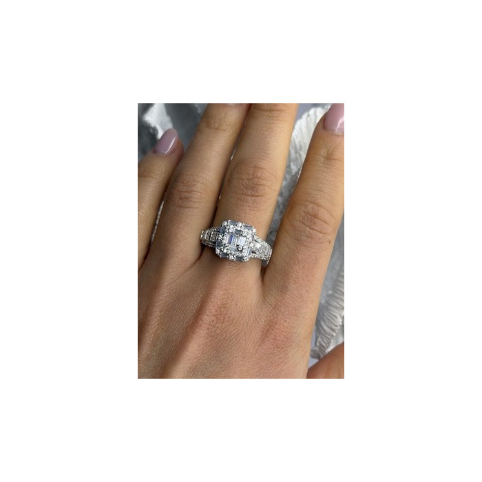 Beautiful Shiny 925 Sterling Silver Cz Ring Size 10