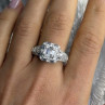 Beautiful Shiny 925 Sterling Silver Cz Ring Size 10