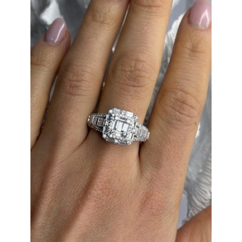 Beautiful Shiny 925 Sterling Silver Cz Ring Size 10