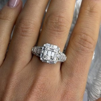 Beautiful Shiny 925 Sterling Silver Cz Ring Size 10