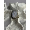 925 Sterling Silver Abalone & Marcasite Ring Size 9
