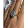 925 Sterling Silver Abalone & Marcasite Ring Size 9