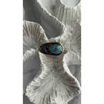 Unique Design 925 Sterling Silver Turquoise Ring Adjustable