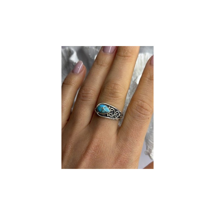 Unique Design 925 Sterling Silver Turquoise Ring Adjustable