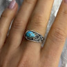 925 Sterling Silver Gold Plated Diamond Ring Size 7