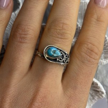 925 Sterling Silver Gold Plated Diamond Ring Size 7